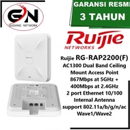NEWEST - Ruijie RG-RAP2200(F), AC1300 Dual Band Ceiling Mount Access Point