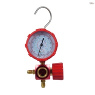 Single Manifold Gauge, Air Condition Manifold Gauge with Clear Scale, Fits R410A R22 R134A R404A Refrigerants  MOTO-4.22