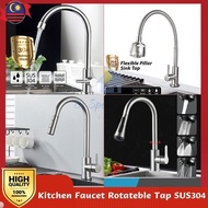 Kitchen Sink Faucet Kitchen Tap Kitchen Mixer Taps Pull Out 360°Swivel Spout Spray Sink Basin Brass 