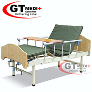 DSS-08 GT MEDIT GERMANY Double Crank 2 Turn Function Medical Hospital Nursing Bed with Mattress Dining Table Tilam Katil
