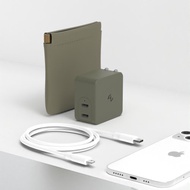 快充組合 | 65W 氮化鎵雙口快充 +1.5 M 液態矽膠充電線