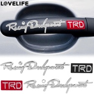 TRD Styling Decal - Trunk Door Bowl Protector - Car Look Modification Accessory - Car Door Handle Sticker - 3D Stereo Patch Letter Logo Emblem