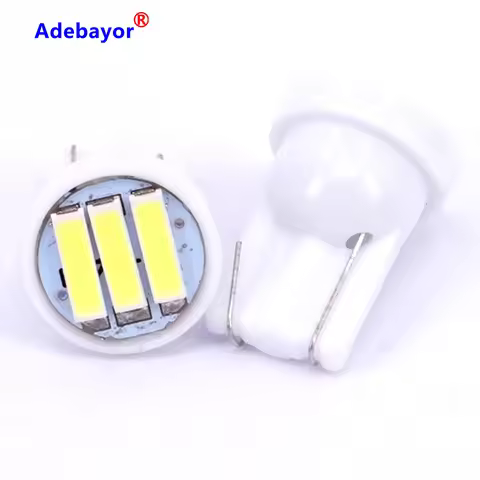 100pcs Car Styling Width Led Lamp 194 W5w 3smd T10 Wedge 3 Led Smd 7014 7020 White 3led Instrument L