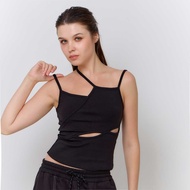 UNBOUND TECTONIC LINE STRAP TANKTOP > BLACK เสื้อสายเดี่ยวสีดำ (เฉพาะเสื้อ)