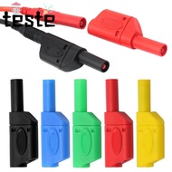 Banana Plug, Stackable 4MM Banana Plug Connector, Safety Black Red Banana Plug Wire Solder Insulated