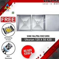 AUZ KITCHEN SINK STAINLESS VALPRA VHE 12050 + RAK /BAK CUCI PIRING