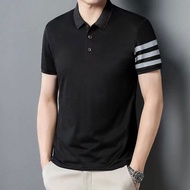Short-sleeve POLO Shirt Men's Trend Summer New Half-sleeve T-shirt Thin Print Casual Collar Youth Top