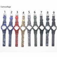 Camouflage Strap & Bezel for  GA120 GA-110 GA 100 GD-100 GD110 120  GA-110GB GAX-100 Watchband Water