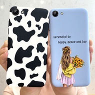 Vivo Y71 / Y71i  / Y71A Cover Soft TPU Case Vivo 1724 1801 Phone Case Silicone Candy Pretty Gril Cow Painted Casing