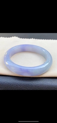 冰種 天然翡翠 緬甸 A玉 玉鐲 • 冰種紫羅蘭翡翠福鐲