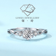 ［Real Moissanite］Can Pass Diamond Test 18K Gold Love Vine-Ring MRG043 Moissanite Diamond/Moissanite 