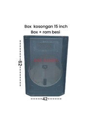 box speaker 15 inch sidefill tutup gril besi finishing karpet