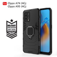 Carristo Oppo A74 4G / A95 4G Car Holder Back Case Cover Shockproof Protection Casing Phone Mobile H