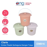 Ong Houseware - Ember Plastik Serbaguna Dengan Tutup 16L 19L Claris EMB16