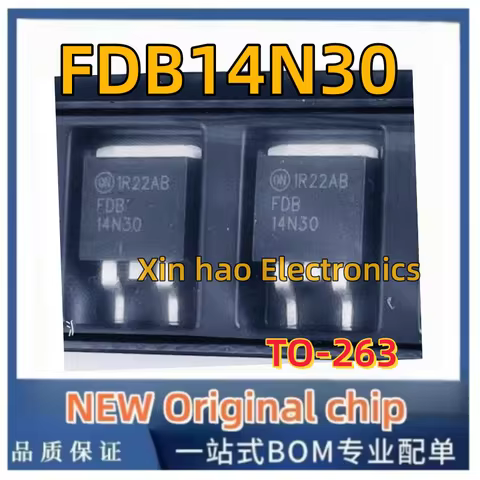 10PCS NEW FDB14N30TM FDB14N30 14N30 MOSFET N-CH 300V 14A D2PAK TO263 MOS Transistor / FDB2532 TO-263