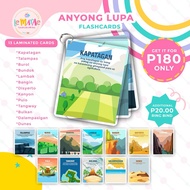 ANYONG TUBIG ANYONG LUPA Laminated Educational Flashcards Tagalog Flash Cards Filipino Land Water