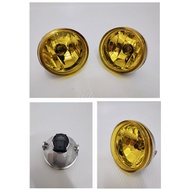 4 INCH UNIVERSAL / PROTON / PERODUA  FOG LIGHT / FOG LAMP H8 BULB (YELLOW) LENS HIGHT QUALITY