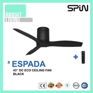SPIN 43/52/60" Espada DC-Eco Ceiling Fan with 20W Dimmable LED Light Kit