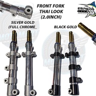 ESPADA Y15ZR/LC135 4S  FRONT CNC FORK THAILOOK LOWERED 2.0INCH SILVER/GOLD BLACK/GOLD FULL CHROME