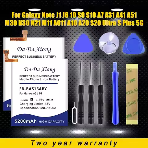 EB-BG988ABY Battery For Samsung Galaxy Note J1 J6 10 S9 S10 A7 A31 A41 A51 M30 N30 N21 M11 A011 A10 