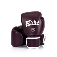 Fairtex Boxing Gloves  Genuine Leather Maroon BGV16 (8,10,1214,16 oz) for Sparring MMA K1 นวมซ้อมชก แฟร์แท็ค สีมารูน ทำจากหนังแท้ 100%