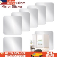 Acrylic Mirror Soft Sticker - Bathroom Mirror Sticker - Home Flexible Square Shape Mirror Decal