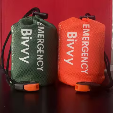 Emergency Bivvy Sleeping Bag PE Aluminum Foil Thermal Survival Blanket Portable Outdoor Emergency Th