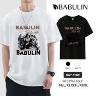BABULIN 260g Pure cotton shirt Oversized T-shirt unisex Soft Casual styleDesert beauty print T-shirt