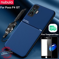 NUBULA For Poco F4 GT (6.67")inch Casing Free Tempered Glass Silky Leather Feeling hp Poco F4 GT Cel
