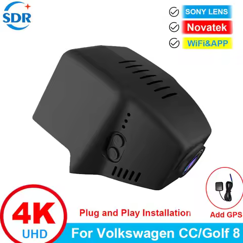 4K HD Plug and Play Wifi Car DVR Video Recorder 76mm For Volkswagen CC Atlas Caddy Passat Tiguan Tou