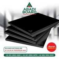 Abadi PVC Board/PVC foam Board 15MM Density Tinggi 0.65 Ukuran 1.22x2.44 Mtr Warna Hitam/Abu