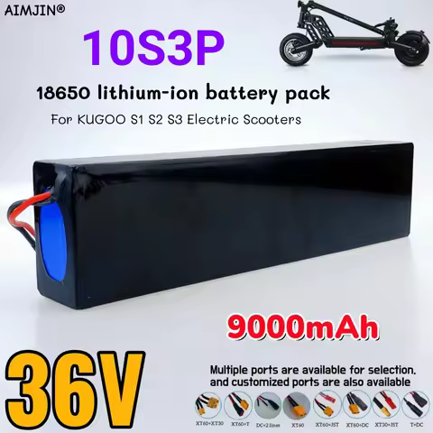 36V 10S3P 9000MAH 18650 Lithium Battery 250W-500W 42V 9.0ah Suitable For KUGOO S1, S2, S3 Electric S