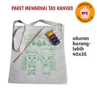 Tas kanvas lukis, paket mewarnai