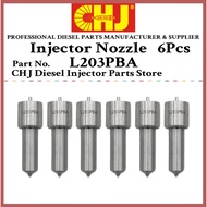 6Pcs Diesel Fuel Injector Nozzle Tips L203PBA DLL203PBA for HOWO WD615.50 / Steyr WD615.46 / KBEL132