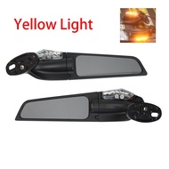For Yamaha YZF R25 R3 R15 R6 R6s V2 V3 R1 Modified Motorcycle Mirrors with LED light Adjustable Rota