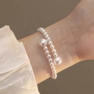 tomeiofficial store 珍珠手镯 Pearl Bracelet Pearl Bracelet Japanese Style Glass Pearl Bracelet Niche Des