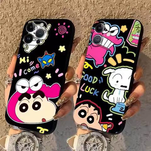 Cra-yons Shin-chans Funda Phone Cover Case for Apple iPhone 17 Pro Max 11 12 14 XR XS MAX Air 15 Pro