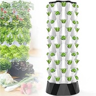 Hydroponics Tower - Hydroponics Growing System for Indoor Herbs, Fruits and Vegetables - Aeroponic Tower with Hydrating Pump, Timer, Adapter, Seeding Bed &amp; Net Pots,8Layers-1PC