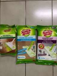 สั่ง6ชิ้น แถมพวงกุญแจ*สินค้าใหม่**3M แท้ Scotch-brite easy sweeper สก๊อตช์-ไบรต์®ผ้าเช็ดเก็บฝุ่น ผ้า