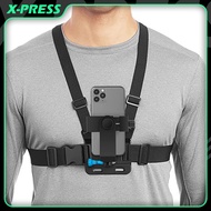Mobile Phone Chest Strap Mount GoPro Chest Harness Holder for VLOG/POV Chest Mount for cellphone