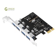 4 Port USB 3.0 PCI-E Expansion Card PCI Express PCIe USB 3.0 HUB Adapter 4-Port USB3.0 Controller US