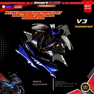 NVX V3 COVERSET AEROX HITAM KILAT BIRU 2026 ORIGINAL INDONESIA