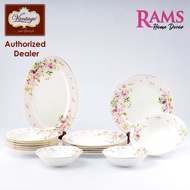 Vantage Set 16 Pcs Dinner Set  Premium Porcelain Windsor Pinggan Oval Lepas Pinggan Makan Mangkuk Su