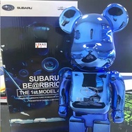 Trendy Play bearbrick x subari-Plating Blue "1st Anniversary Limited Edition" Gear Joint 400% 28cm High Quality abs Anime Anime Doll/Toy/gk/Collection/Gift