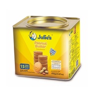 (แบบปี๊บ)ขนมนำเข้า!!! ขนมปังกรอบสอดไส้ครีมเนยถั่ว จูลี่ส์ Julie's Peanut Butter Sandwich 450g.