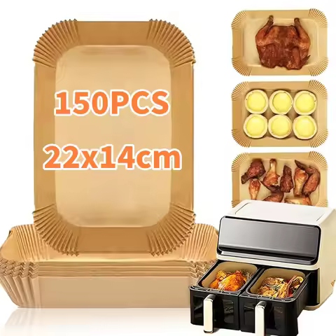 Air Fryer Baking Paper for Ninja AF400EU AF300EU DZ201 DZ401 Rectangular Disposable Liners For Dual 