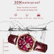 LIGE 2022 SUNKTA Fashion Women watch Luxury Leather Strap Quartz Waterproof Sport Wrist Watch Woman Gold Gift Clock+