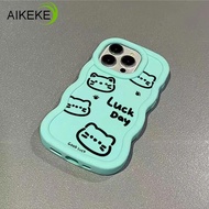 Cute Line Cat 3D Wave Phone Case For Realme Narzo N65 N63 N55 N53 70 70X 60 Pro 60X 50 50A 50i Prime