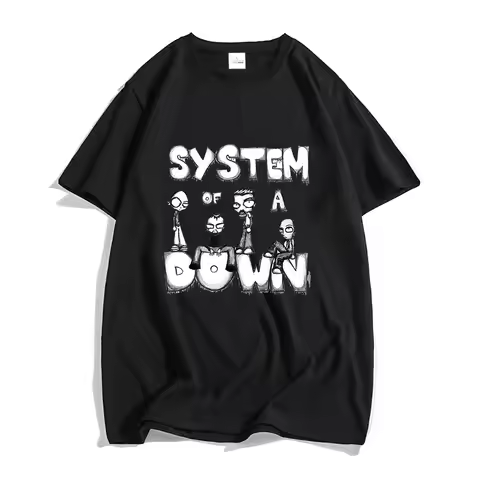 System of A Down Shirts 100% Cotton Summer Tshirt Creative Graphic T Shirt Print Men Streetwear T-sh