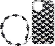Kate Spade New York Modernist Hearts Printed TPU Phone Case 14 with Wristlet Clear Multi One Size